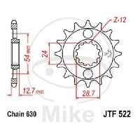 Ritzel 16 Zähne Teilung 630 für Kawasaki GPZ...