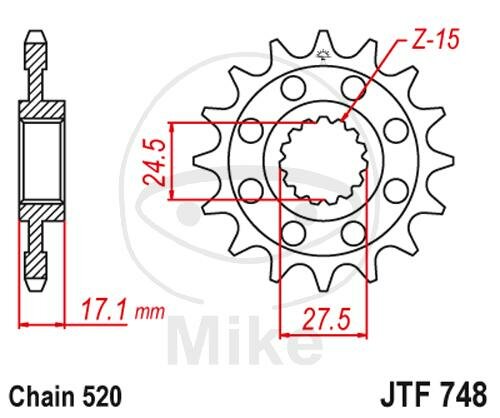 Pinion 14 Tooth Pitch 520 for Ducati Panigale 899 959 1000 1100 1199 1299
