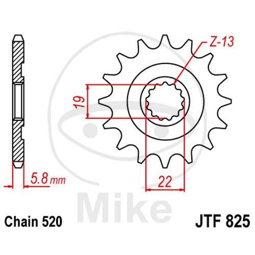 Ritzel 13 Zähne Teilung 520 für Husqvarna TC 250 TE 250 310