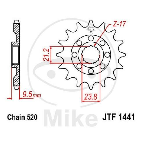 Piñón 15 Dientes División 520 para Suzuki RM-Z 450 RMX 450 Z