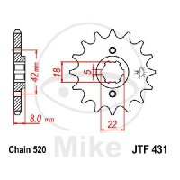 Ritzel 13 Zähne Teilung 520 für Suzuki PE 250...