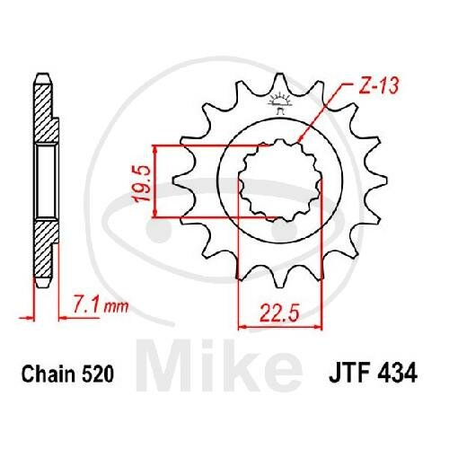 Pinion 13 Tooth Pitch 520 for Suzuki DR 250 400 500 GN 250 400 GZ 250 VL 250