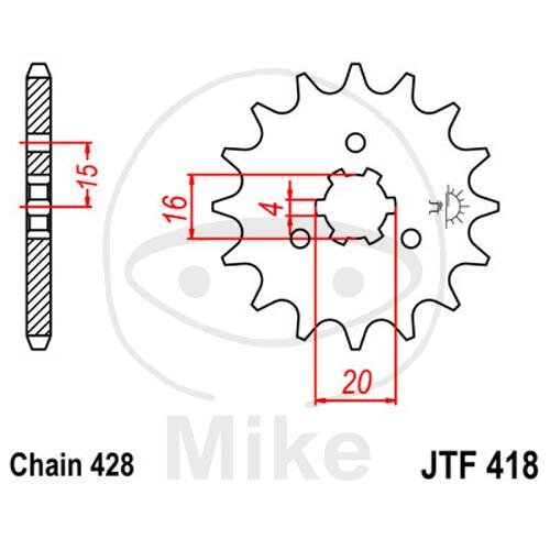 Pignone 13 Denti Divisione 428 per Kawasaki KE 125 A 175 D KH 125 A KX 125 A