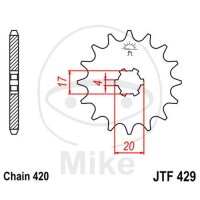 Pinion 12 Tooth Pitch 420 coarse toothed inner diameter...