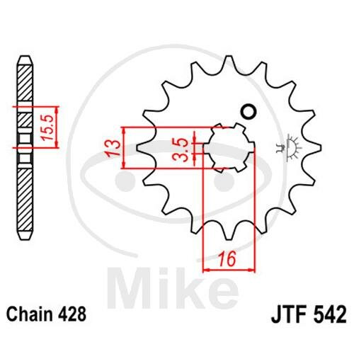 Pinion 10 Tooth Pitch 428 for Yamaha DT 80 MXS