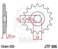 Pinion 14 Tooth Pitch 525 for Kawasaki KH 250 B S1 250...