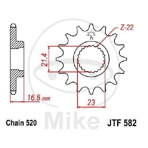 Pinion 15 Tooth Pitch 520 for Yamaha XJ 600 SN SH Diversion