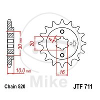 Pignon 14 Dents Division 520 pour Cagiva Mito 125 N1 125...