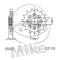 Pinion 14 Tooth Pitch 520 for MV Agusta Brutale 910 1090...