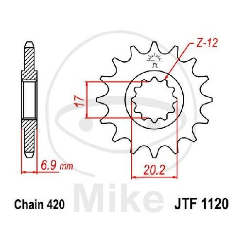 Pinion 11 Tooth Pitch 420 for Peugeot XP6 50 Enduro Yamaha TZR 50