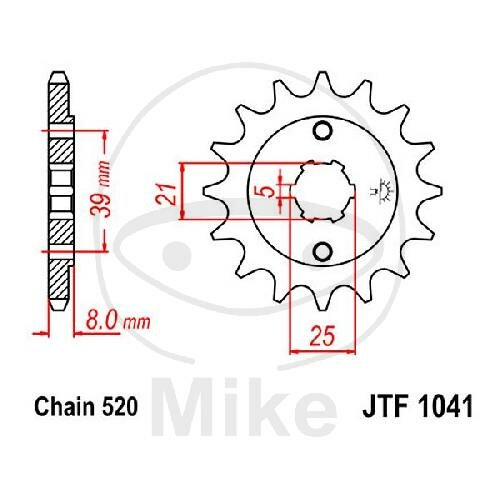 Piñón 14 Dientes División 520 para Kymco Mxer 150 MXU 150