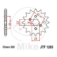 Pinion 15 Tooth Pitch 520 for Daelim ET 300 LC Honda XL...