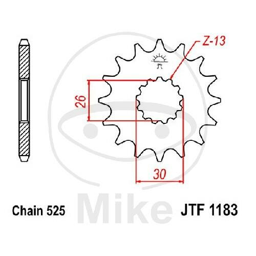 Pignon 17 Dents Division 525 pour Triumph America 865 Bonneville 800 865