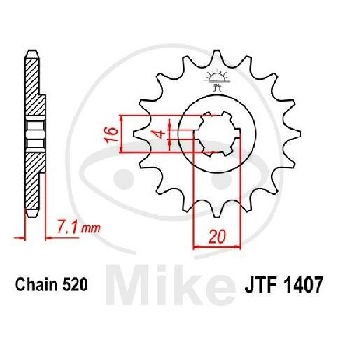 Pignon 10 Dents Division 520 pour Kawasaki KFX 80 A KSF Suzuki LT 80
