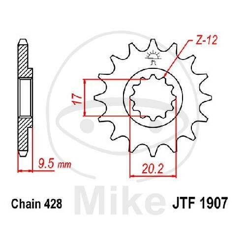 Piñón 13 Dientes División 428 para Husqvarna TC 85 KTM SX 85