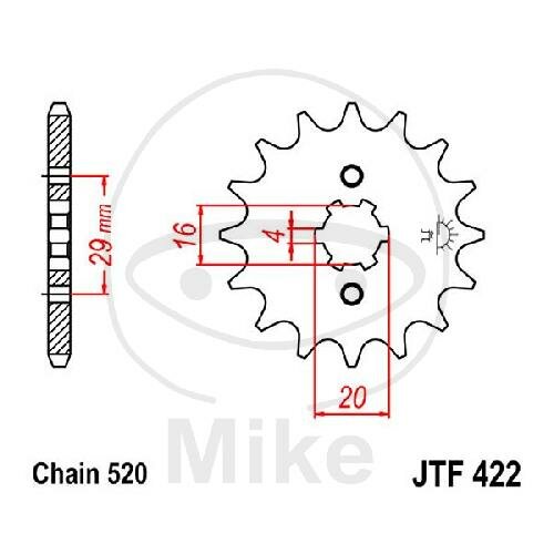 Piñón 12 Dientes División 520 para Kawasaki KX 125 Suzuki GT 185 200 Yamaha YZ 125