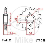 Ritzel 16 Zähne Teilung 530 für Honda CB 750...