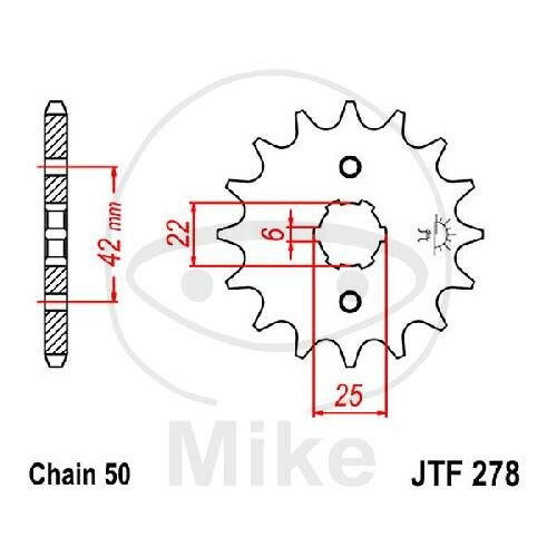 Piñón 16 Dientes División 530 para Honda CB 250 350 400 500 CJ 250 360 T CM 400