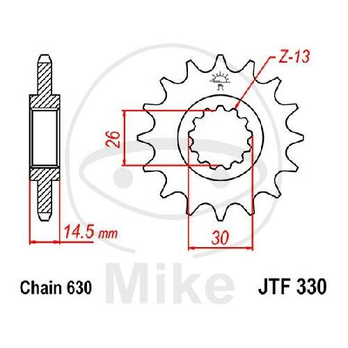 Pinion 15 Tooth Pitch 630 for Honda CB 750 K
