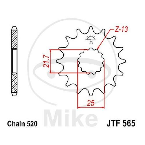 Piñón 16 Dientes División 520 para Kawasaki ER-6F 650 Suzuki SFV 650 Yamaha XT 500