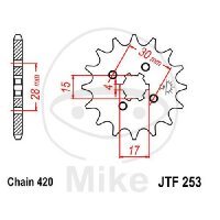 Pignon 16 Dents Division 420 pour Honda CB 50 CR 80 CY 50...