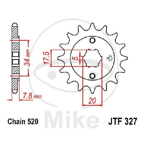 Pignon 15 Dents Division 520 pour Honda CRF 150 230 F NSR 125 VT 125 C C2 Shadow