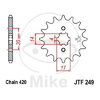 Pinion 14 Tooth Pitch 420 for Honda AFS 110 CRF 110 F...