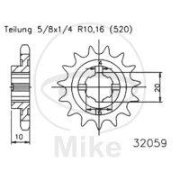 Ritzel 13 Zähne Teilung 520 für Husqvarna CR...