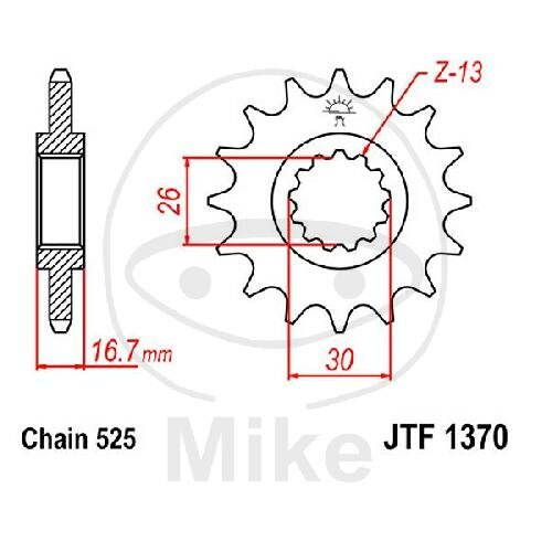 Pinion 15 Tooth Pitch 525 for Honda CB 600 CBR 650 CRF 1000 1100