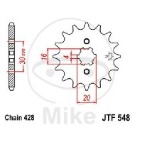 Pignon 13 Dents Division 428 pour Yamaha TT-R 125 XT 125...