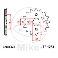 Pinion 13 Tooth Pitch 428 for Suzuki DR 125 SM Yamaha DT...