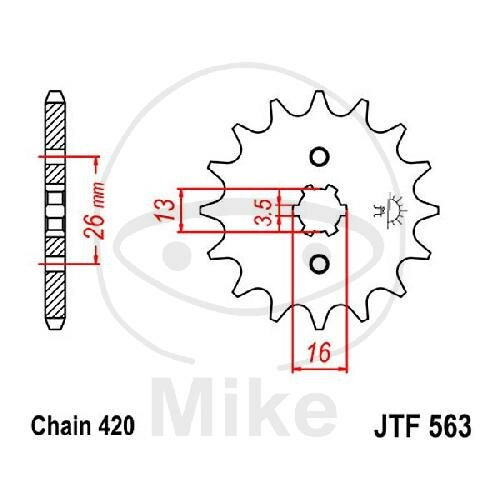 Zündapp KS 50 Ritzel 14 Zähne 420 Teilung - Typ 0824 Ersatzteil