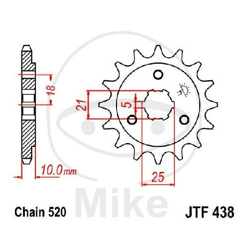 Ritzel 14 Zähne Teilung 520 für Suzuki DR 750 800 S SU Big