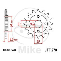 Ritzel 13 Zähne Teilung 520 für Honda CB 250...