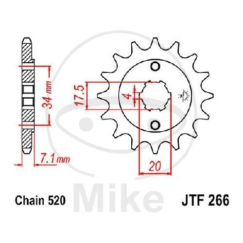 Pignon 13 Dents Division 520 pour Honda CR 125 R