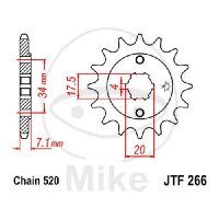 Ritzel 13 Zähne Teilung 520 für Honda CR 125 R
