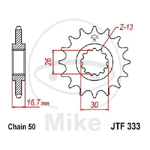 Pignone 16 Denti Divisione 530 per Honda CB 900 1000 CBF 1000 CBR 900 RR