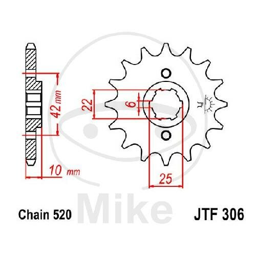 Pinion 15 Tooth Pitch 520 for Honda NX 650 Dominator