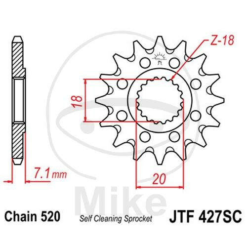 Ritzel 13 Zähne Teilung 520 für Suzuki PE 175 RM 125 RM-Z 250