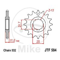 Ritzel 16 Zähne Teilung 532 für Yamaha FZR 750...
