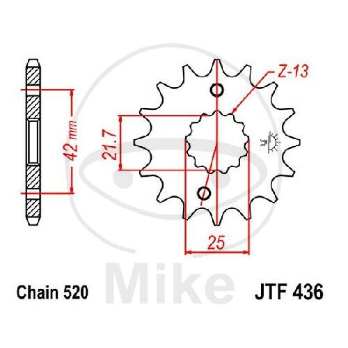 Pinion 18 Tooth Pitch 530 for Kawasaki GPX 600 VN 800 Z 250