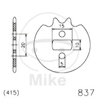 Pinion 11 Tooth Pitch 415 for Zündapp ZA 25 40 50 ZR...