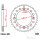 Piñón  46 dientes paso 428 117 / 140 para Yamaha YZ 80 YZ 80 17/14 Zoll