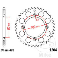 Pignone  46 denti passo 428 080 / 100 per AJP PR3 125...