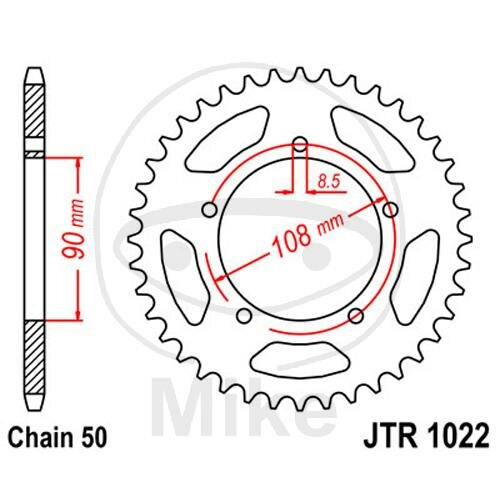 Piñón  38 dientes paso 530 090 / 108 para Ducati GTL 500 Pantah 500 600 SL