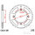 Piñón  49 dientes paso 420 110 / 130 para Honda CR 80 85 R CR 85 RB