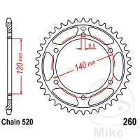Pignon de chaîne  40 dents pas 520 120 / 140 pour...
