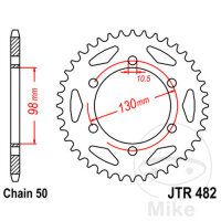 Pignone  47 denti passo 530 098 / 130 per Kawasaki H2 750...