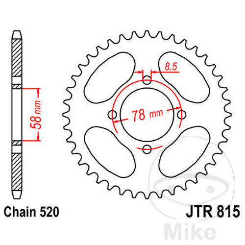Sprocket  35 teeth pitch 520 058 / 078 for Suzuki GT 185 E GT 200 E X5