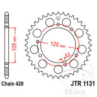 Sprocket  62 teeth pitch 420 105 / 125 for Peugeot XP6 50...